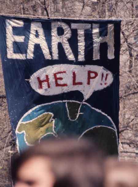 Banner the first Earth Day